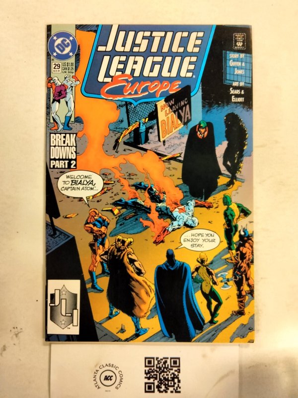 Justice League Europe #29 (DC Comics), raw comic book in NM condition — front cover