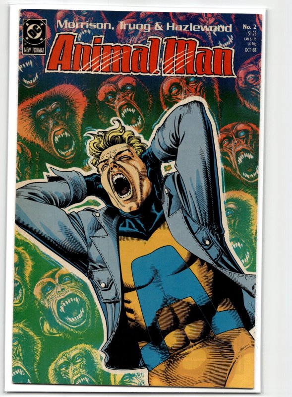 Animal Man #2 (DC Comics, 1988), raw, ungraded comic book — front cover