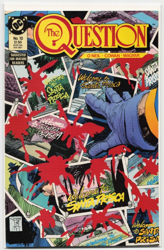 The Question #10 (1987), raw, ungraded comic book — front cover