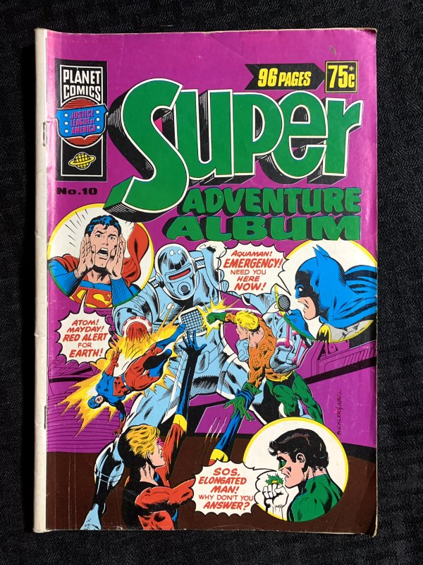 Vintage Super Adventure Album #10, raw comic book in VG- 3.5 condition — front cover