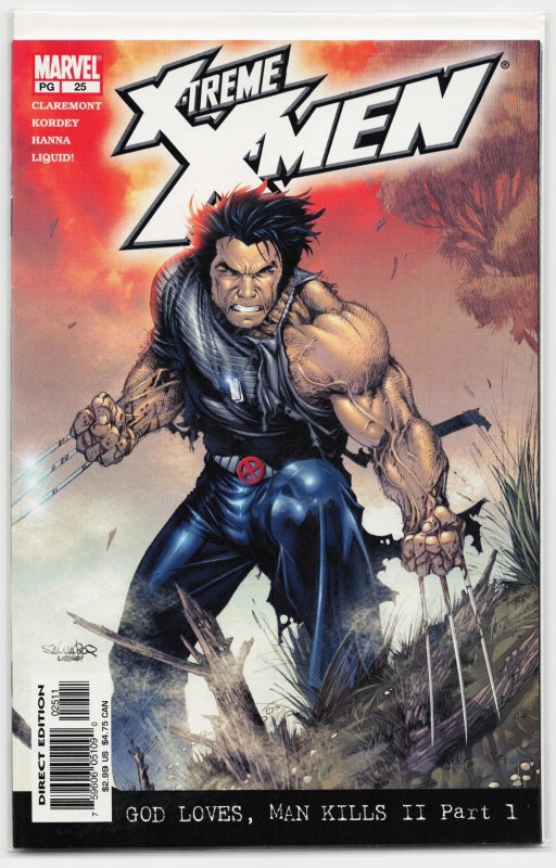 X-Treme X-Men #25 (Marvel Comics, 2003), raw, ungraded comic book — front cover