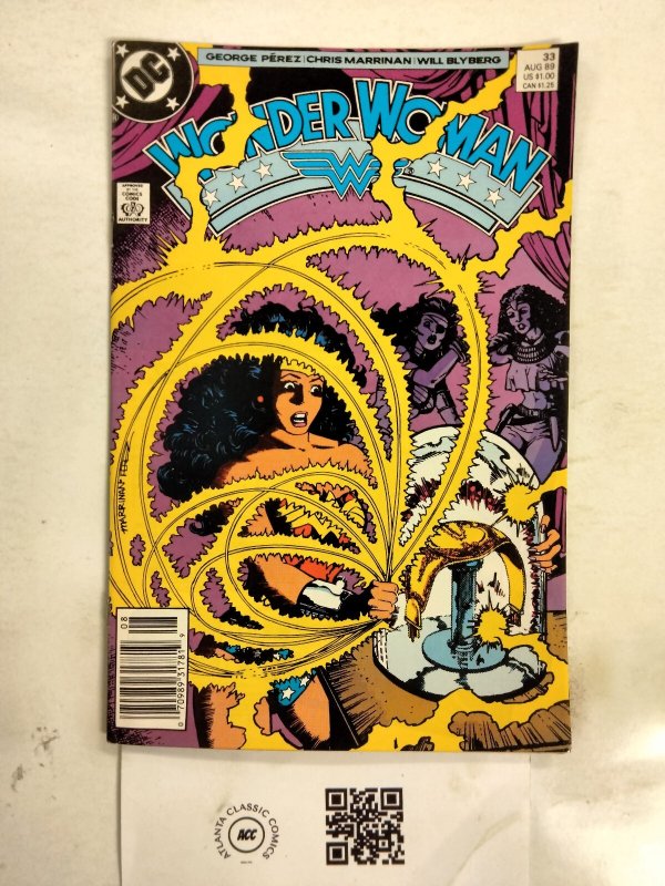 Wonder Woman #33 (DC Comics), raw comic book in NM condition — front cover