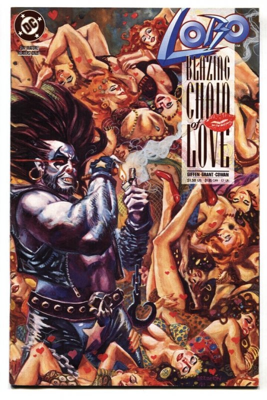 Lobo Blazing Chain of Love #1 (DC Comics, 1992), raw comic book in NM- condition — front cover