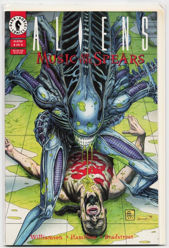 Aliens: Music of the Spears #4 (Dark Horse Comics, 1994), raw, ungraded comic book — front cover