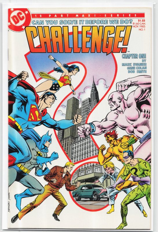 DC Challenge #1 (DC Comics, 1985), raw, ungraded comic book — front cover