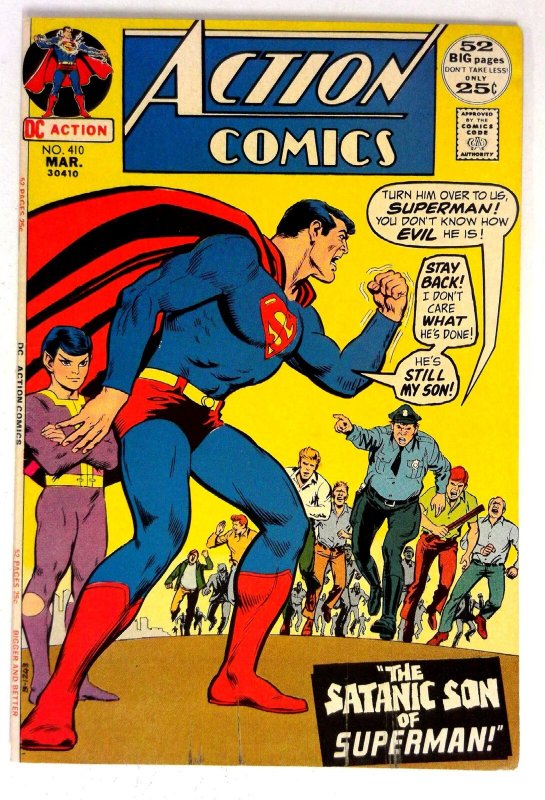 Action #410 (DC Comics, 1972), raw comic book in FN condition — front cover