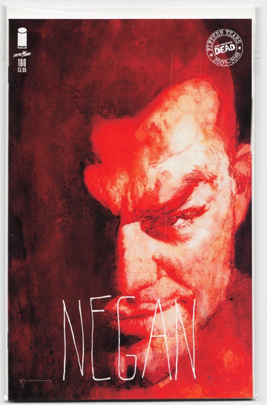 The Walking Dead #186 (Image Comics, 2018), raw, ungraded comic book — front cover
