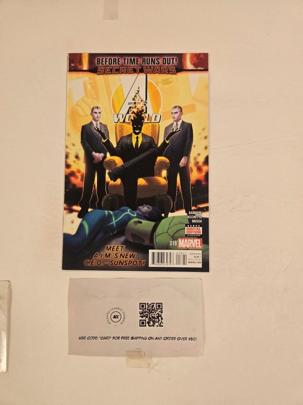 Avengers World #18 (Marvel Comics), raw comic book in NM condition — front cover