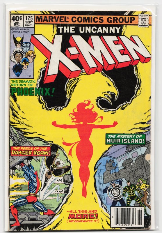 The X-Men #125 (Marvel Comics, 1979), raw, ungraded comic book — front cover