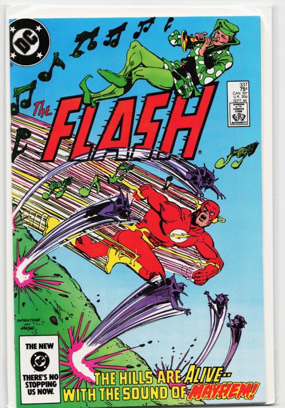The Flash #337 (DC Comics, 1984), raw, ungraded comic book — front cover