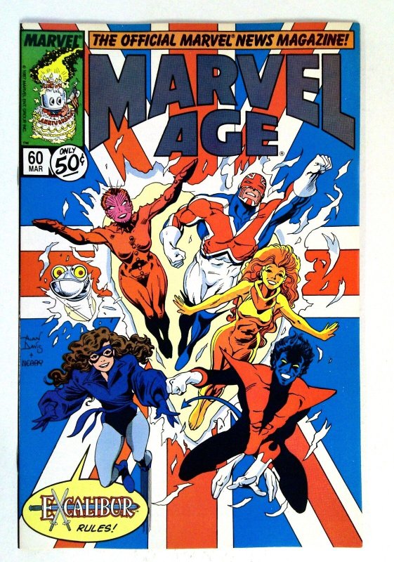 Marvel Age #60 (Marvel Comics, 1988), raw, ungraded comic book — front cover
