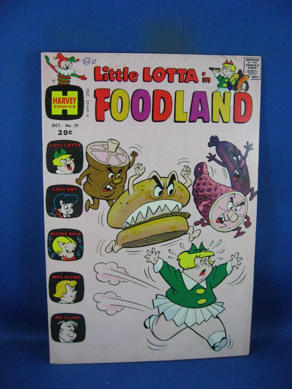 Little Lotta Foodland #29 (1972), raw comic book in VF condition — front cover