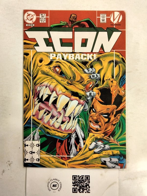 Icon #3 (DC Comics, 1993), raw comic book in NM condition — front cover