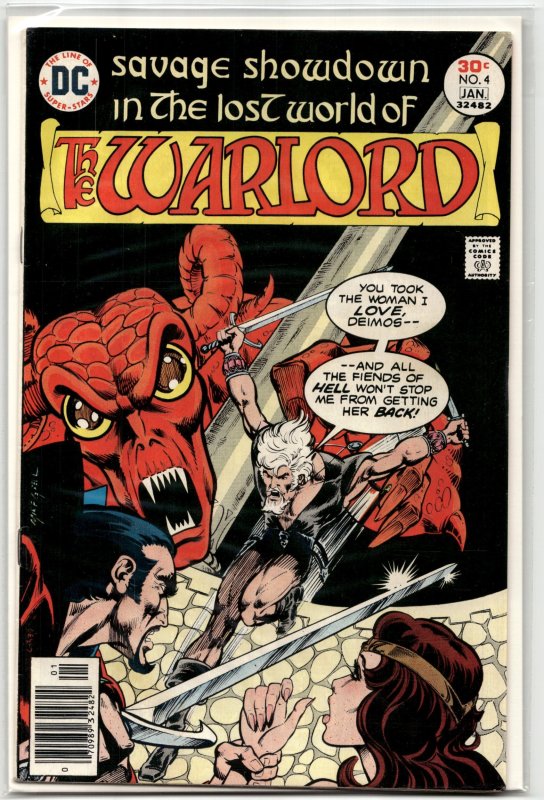 Warlord #4 (DC Comics, 1977), raw, ungraded comic book — front cover
