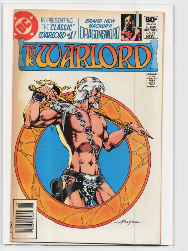 Warlord #51 (DC Comics, 1981), raw, ungraded comic book — front cover
