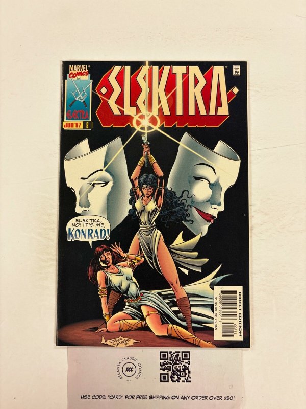 Elektra #8 (Marvel Comics), raw comic book in NM condition — front cover