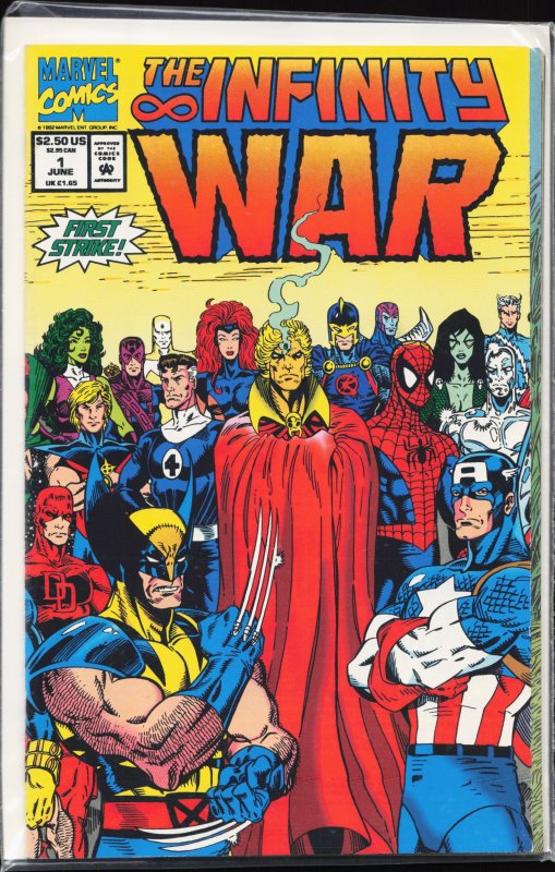 The Infinity War #1 (Marvel Comics, 1992), raw, ungraded comic book — front cover