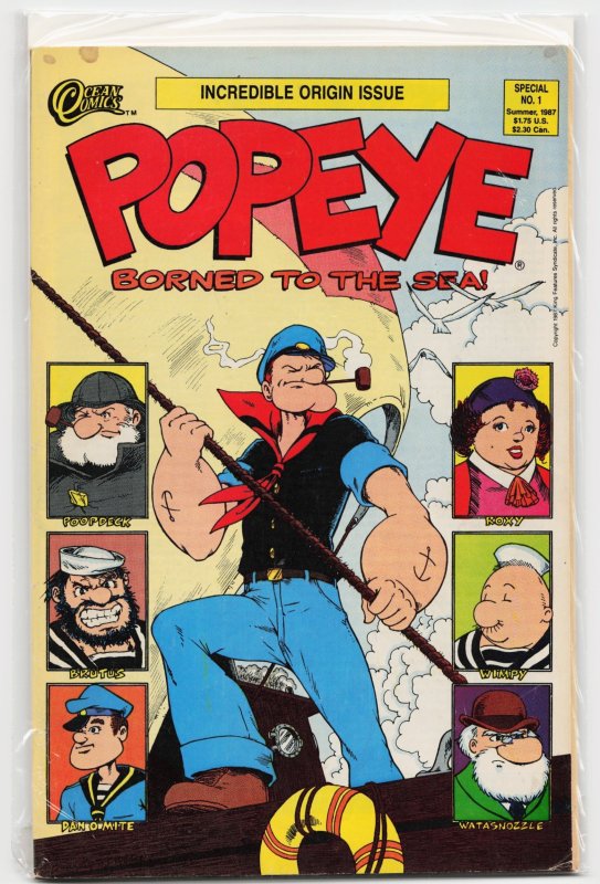 Popeye Special #1 (1987), raw, ungraded comic book — front cover