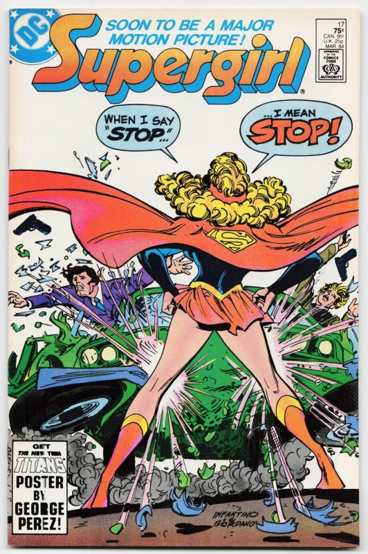 The Daring New Adventures of Supergirl #17 (DC Comics, 1984), raw, ungraded comic book — front cover