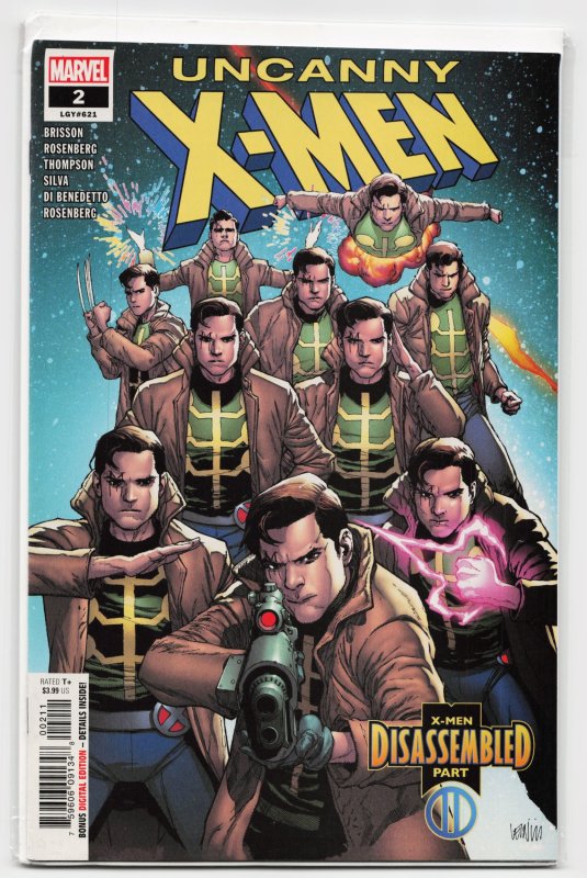 Uncanny X-Men #2 (Marvel Comics, 2019), raw, ungraded comic book — front cover