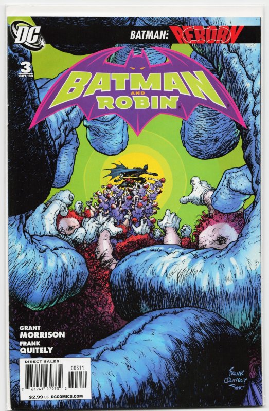 Batman and Robin #3 (DC Comics, 2009), raw, ungraded comic book — front cover