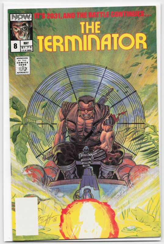 The Terminator #8 (Dark Horse Comics, 1989), raw, ungraded comic book — front cover