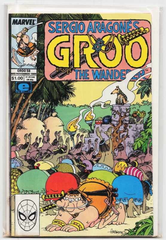 Groo the Wanderer #58 (Marvel Comics, 1989), raw, ungraded comic book — front cover