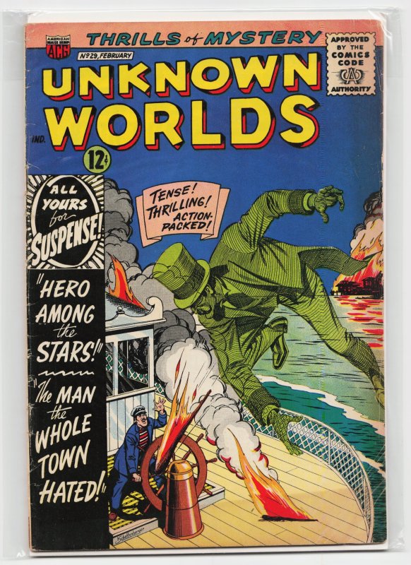 Unknown Worlds #29 (American Comics Group, 1964), raw, ungraded comic book — front cover