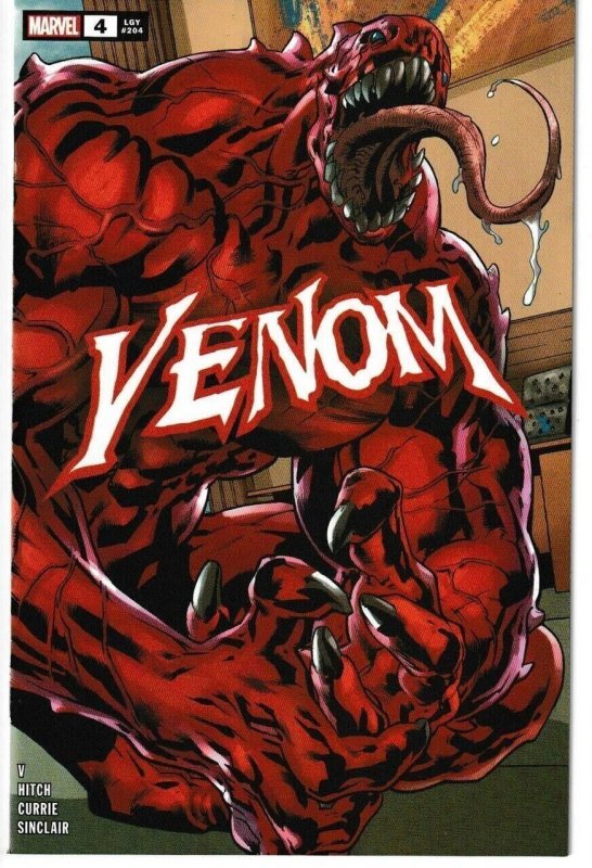 Venom #4 (Marvel Comics, 2022), raw comic book in VF/NM condition — front cover