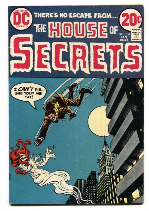 House of Secrets #104 (DC Comics, 1972), raw comic book in FN+ condition — front cover