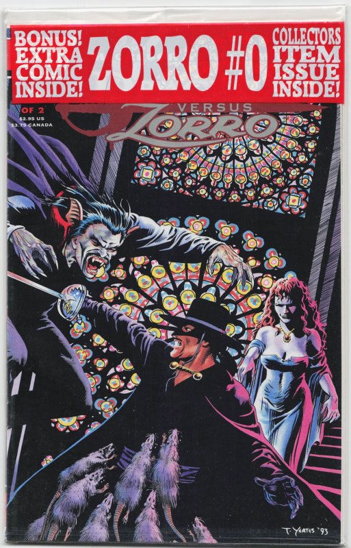 Dracula Versus Zorro #2 (1993), raw, ungraded comic book — front cover