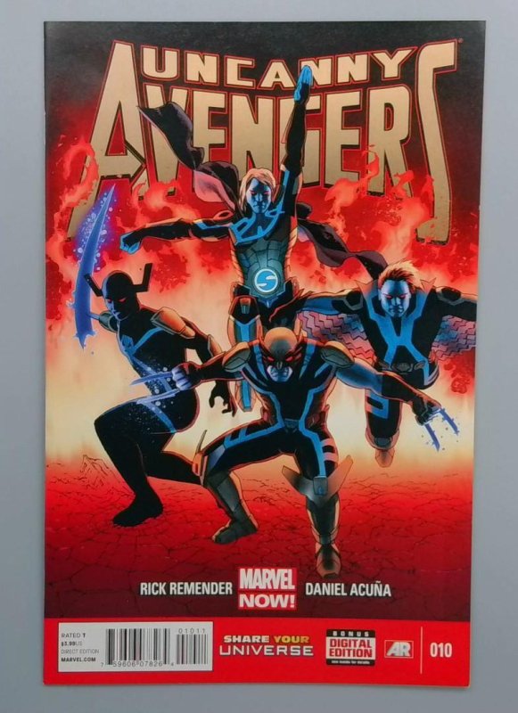 Uncanny Avengers #10 (Marvel Comics, 2014), raw comic book in NM condition — front cover