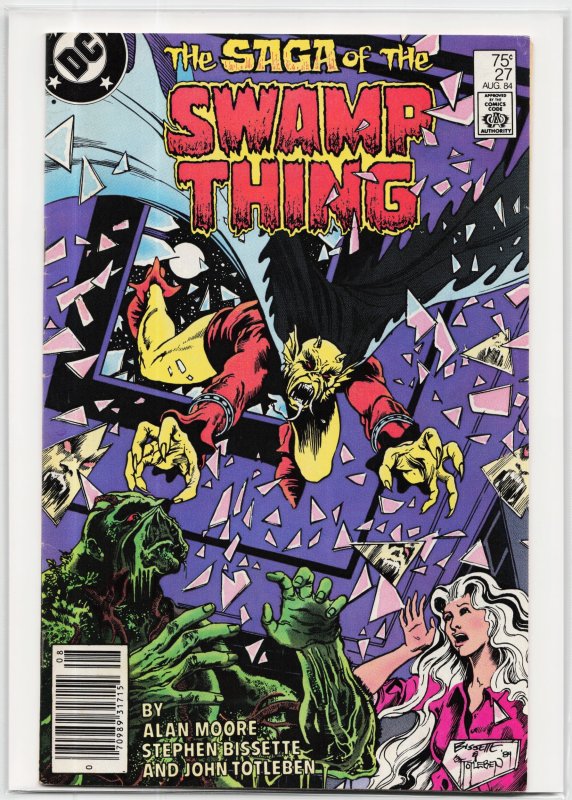 The Saga of Swamp Thing #27 (DC Comics, 1984), raw, ungraded comic book — front cover