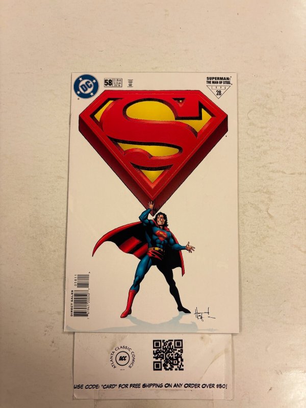 Superman the Man of Steel #58 (DC Comics, 1996), raw comic book in NM condition — front cover