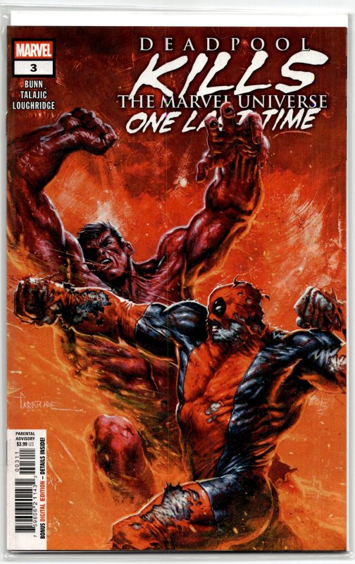 Deadpool Kills the Marvel Universe One Last Time #3 (Marvel Comics, 2025), raw, ungraded comic book — front cover