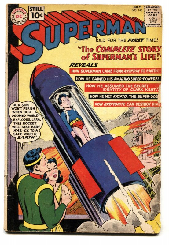 Superman #146-1961-Clark Kent-Krypto-Silver Age-Classic COVER-vg (DC Comics, 1961), raw, ungraded comic book — front cover