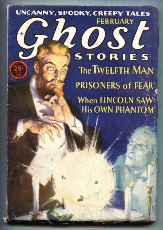 Pulp: Ghost Stories 1931 Feb-Rare Horror Pulp-Crystal Ball Cover (1931), raw, ungraded comic book — front cover