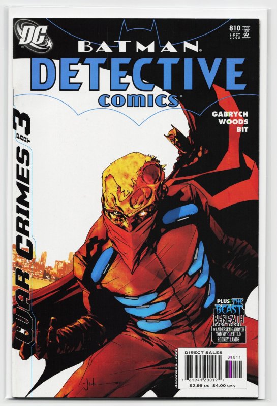Detective Comics #810 (DC Comics, 2005), raw, ungraded comic book — front cover
