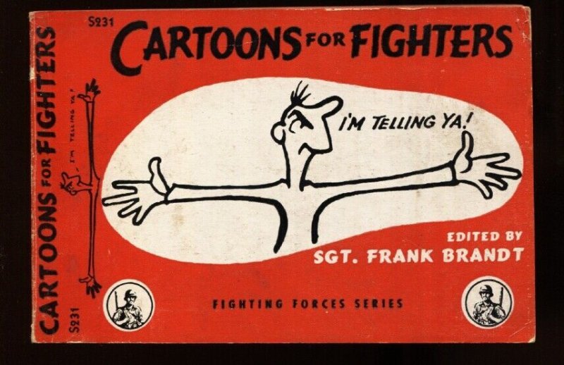 Cartoons for Fighters #S231 1945-Joke Book-Will Eisner-Rare! (1945), raw, ungraded comic book — front cover