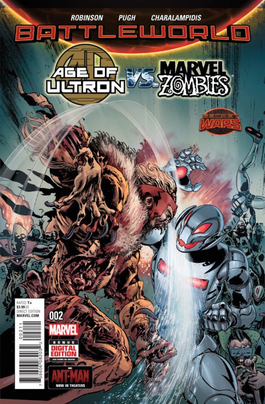 Age of Ultron vs. Marvel Zombies #2 (2015), raw comic book in VF+ condition — front cover