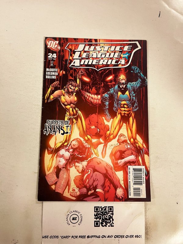 Justice League of America #24 (DC Comics, 2008), raw comic book in NM condition — front cover