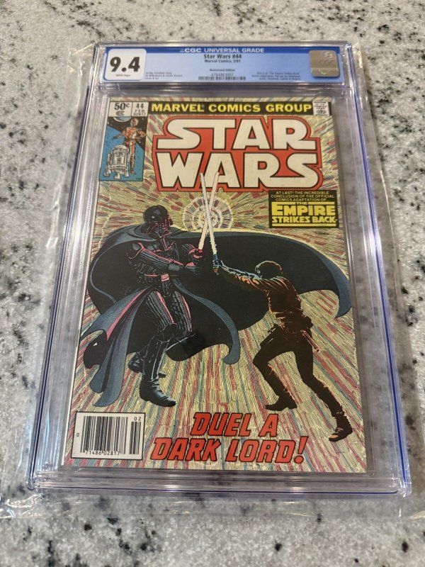 Star Wars #44 (Marvel Comics), CGC 9.4 graded comic book, Universal Blue label — front cover in its holder