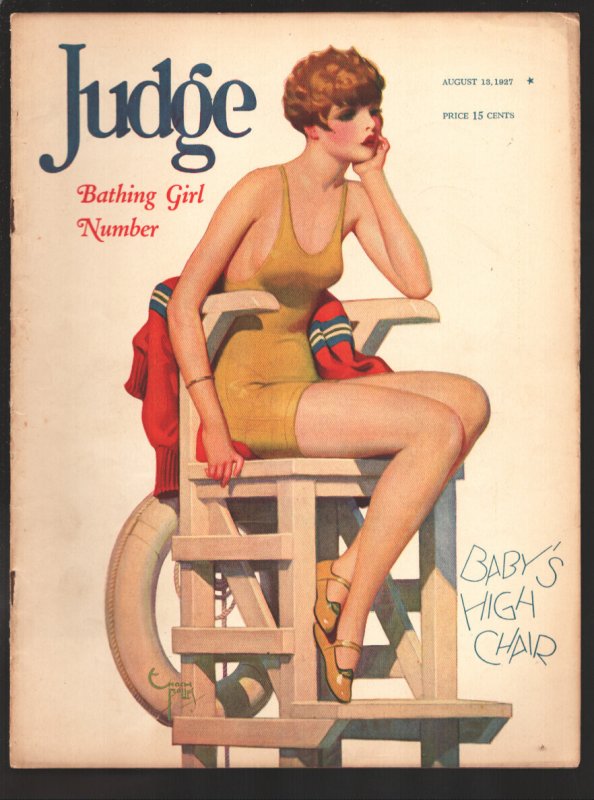 Judge 8/15/1927-Enoch Bolles Cover Art-Platinum Age-R.B. Fuller-C.B. Inwood-J..., raw, ungraded comic book — front cover