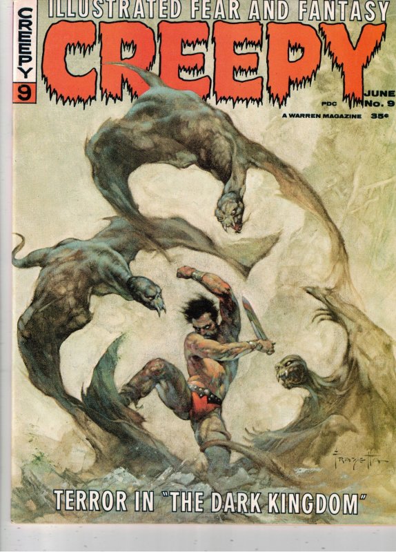 Creepy #9 (Warren Publishing, 1966), raw comic book in VF+ condition — front cover