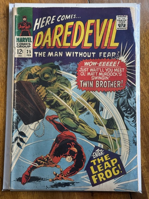 Daredevil #25 (Marvel Comics, 1967), raw comic book in GD/VG 3.0 condition — front cover