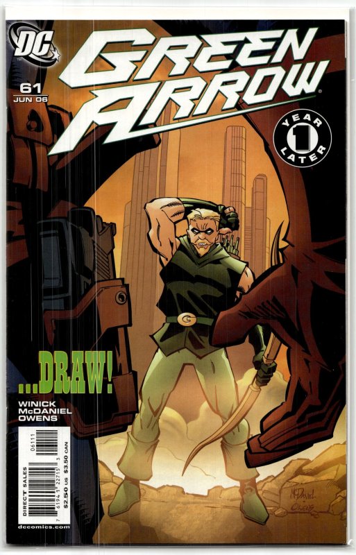 Green Arrow #61 (DC Comics, 2006), raw, ungraded comic book — front cover