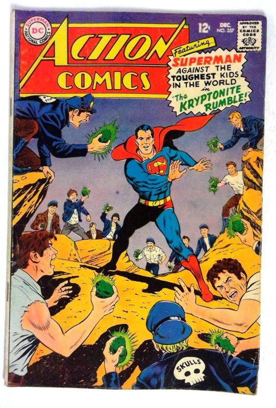 Action Comics #357 (DC Comics, 1967), raw comic book in VG condition — front cover