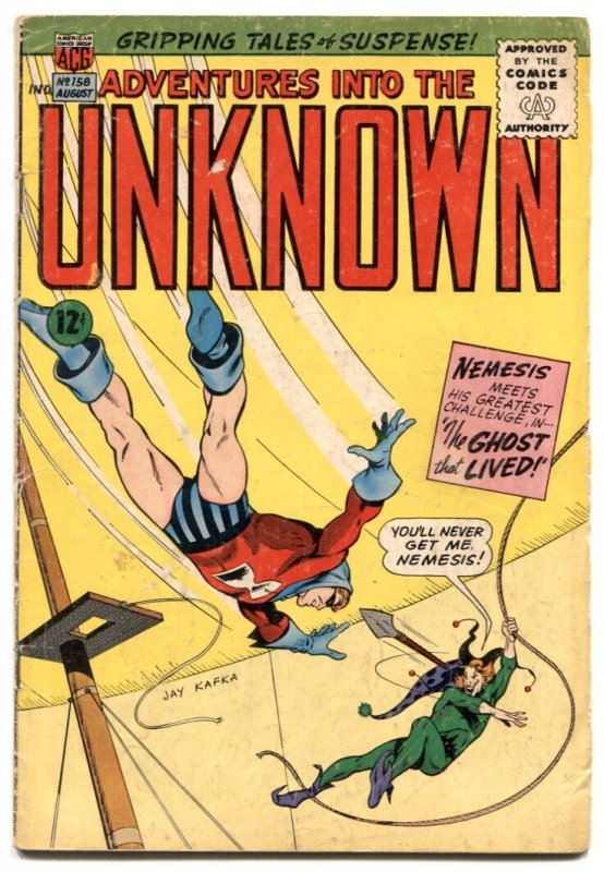 Adventures into the Unknown #158 - 1965 - ACG - G - Comic Book (DC Comics, 1965), raw, ungraded comic book — front cover