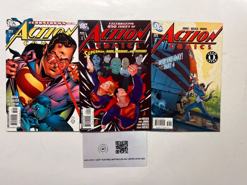 3 Action Comics DC Comic Books #838, raw, ungraded comic book — front cover
