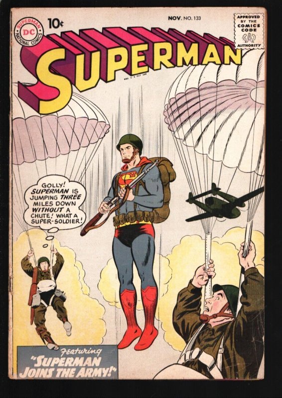 Superman #137 (DC Comics, 1959), raw comic book in VG condition — front cover
